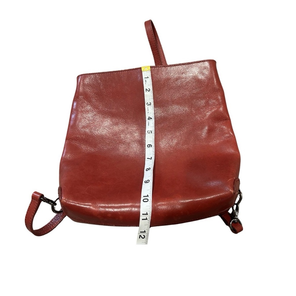 Vintage Ellington Red Leather Convertible Backpack Purse - Picture 9 of 10
